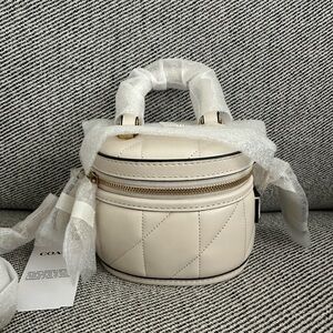 NWT Coach Trail Mini Nappa Crossbody Bag 12 With Pillow Quilting in Chalk CU144
